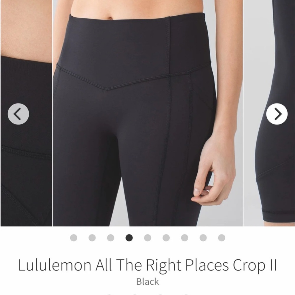 Lululemon All The Right Places Crop Black